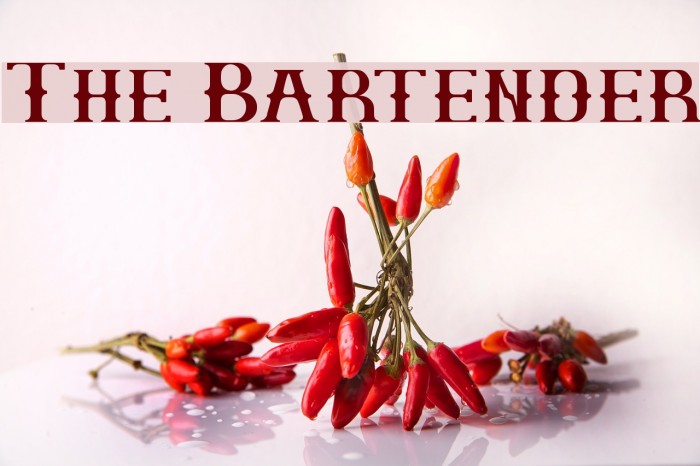 The Bartender Font examples
