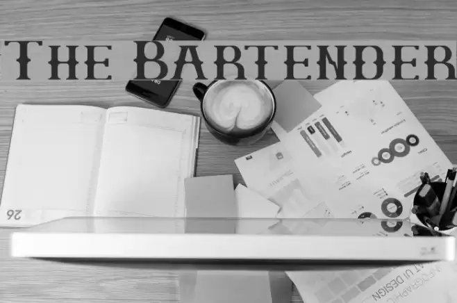 The Bartender Font examples