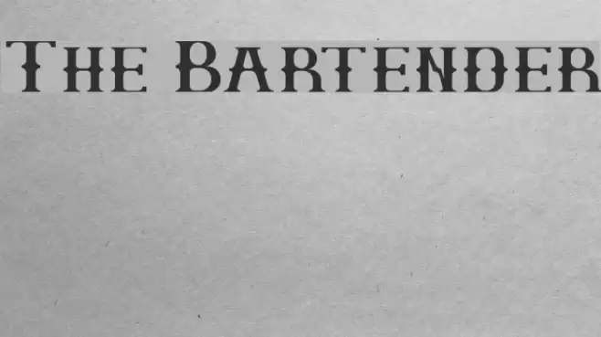 The Bartender Font examples