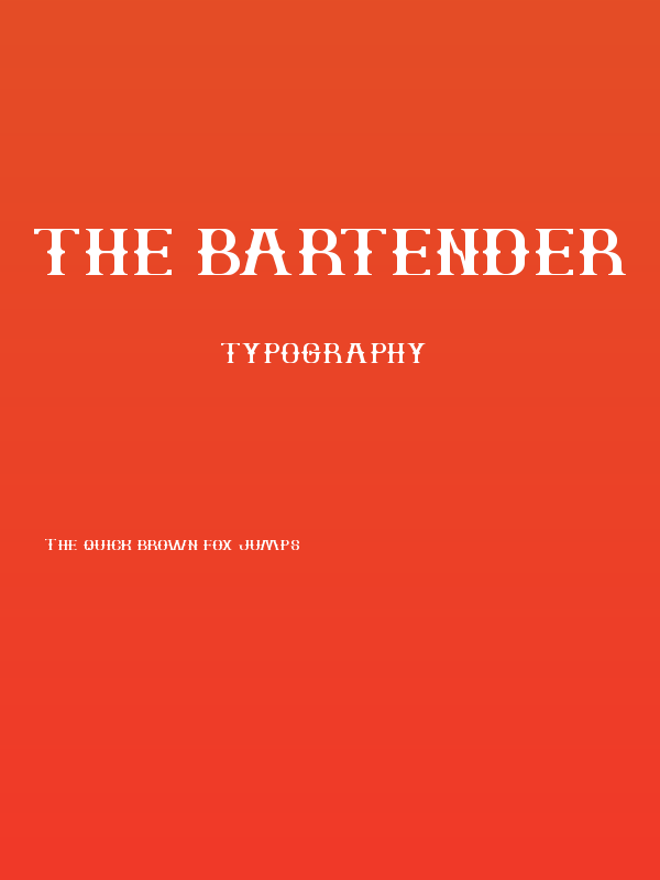 The Bartender Poster
