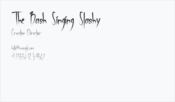 The Bash Singing Slashy Business Card