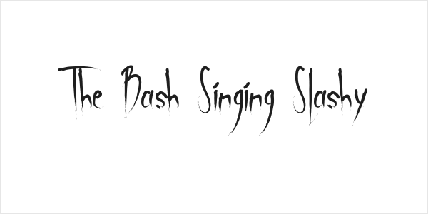 The Bash Singing Slashy Logo