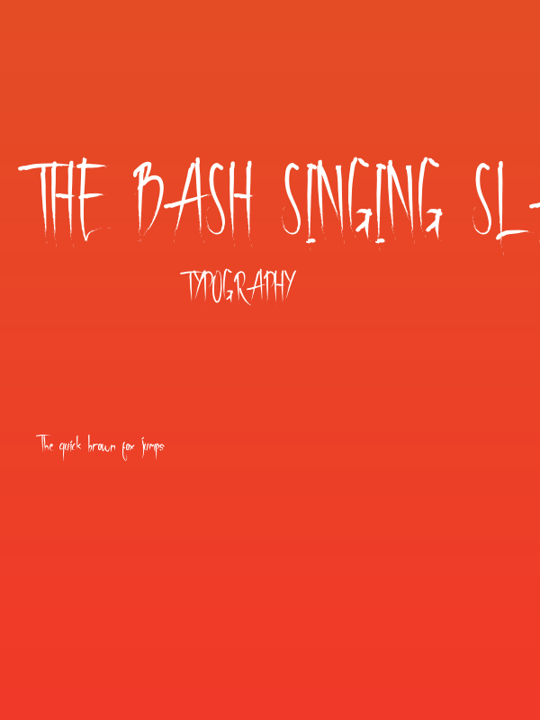The Bash Singing Slashy Poster