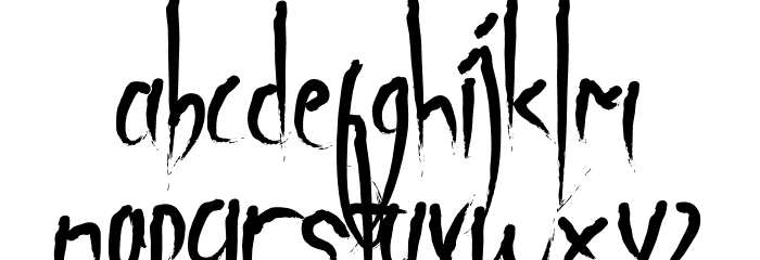 The Bash Singing Slashy Font LOWERCASE