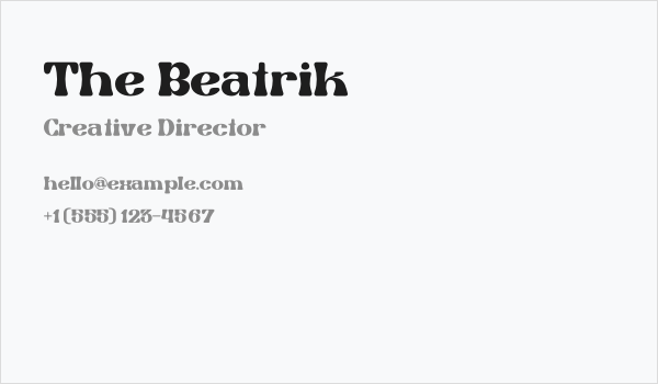 The Beatrik Business Card