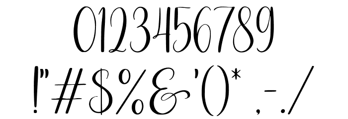 The Beautiful Secret Font OTHER CHARS