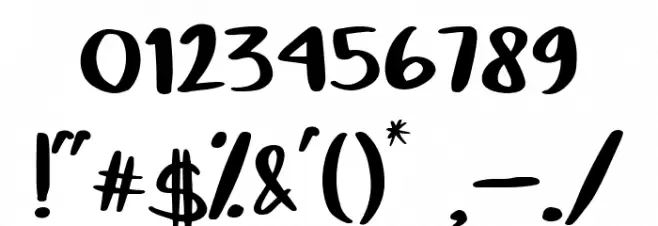 The Beelly Regular Font OTHER CHARS