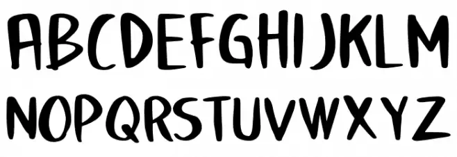 The Beelly Regular Font UPPERCASE