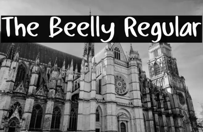 The Beelly Regular Font examples