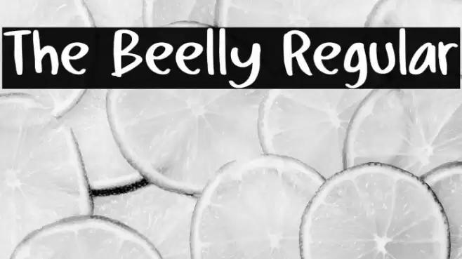 The Beelly Regular Font examples