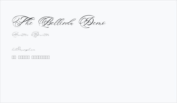 The Bellinda Demo Business Card
