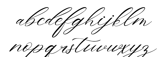 The Bellinda Demo Font LOWERCASE