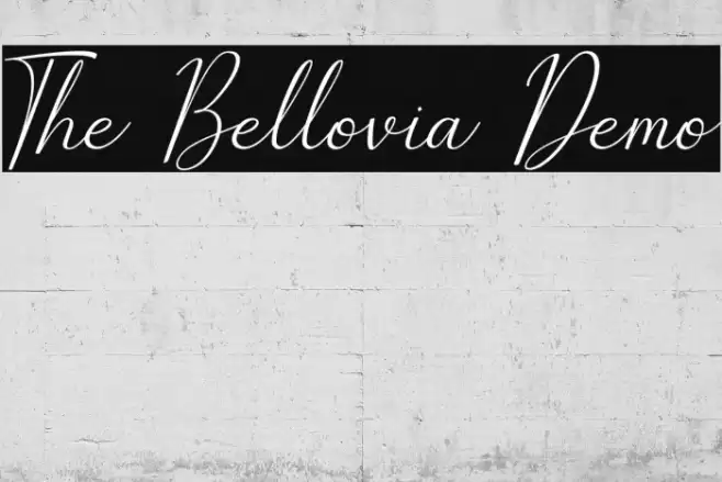 The Bellovia Demo Font examples