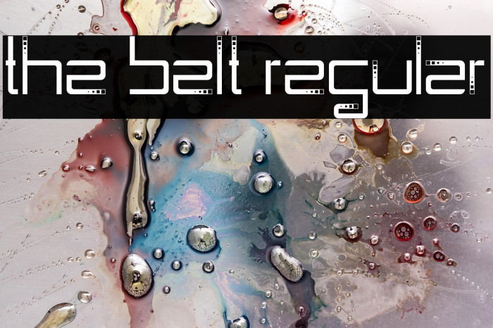 The Belt Regular Example 1