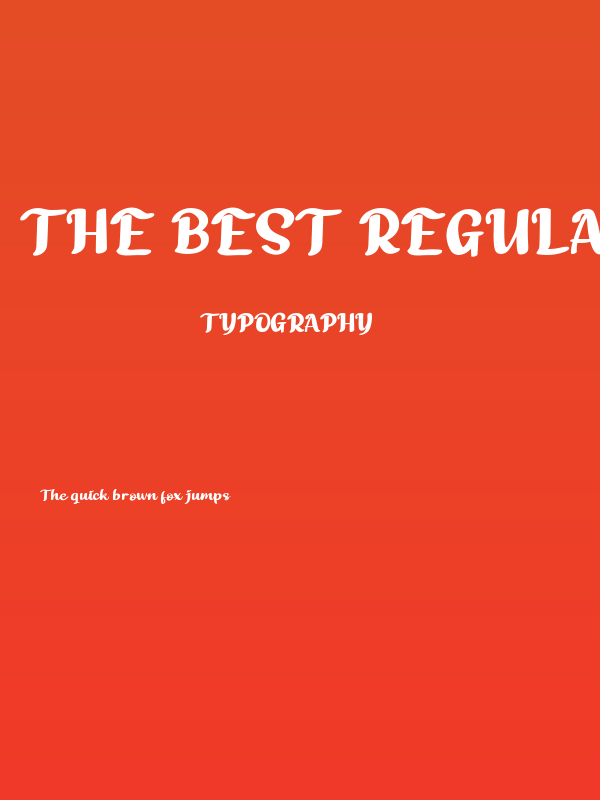 The Best Regular Poster