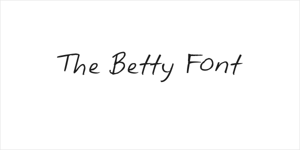 The Betty Font Logo