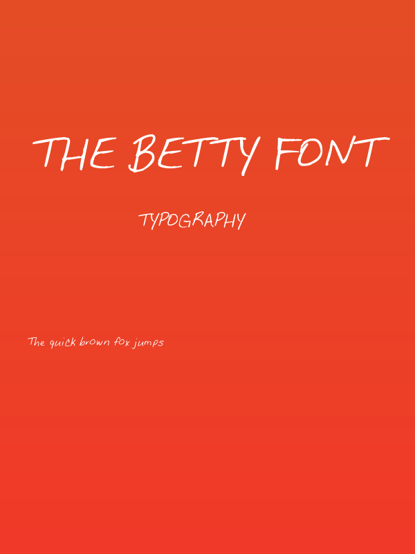 The Betty Font Poster