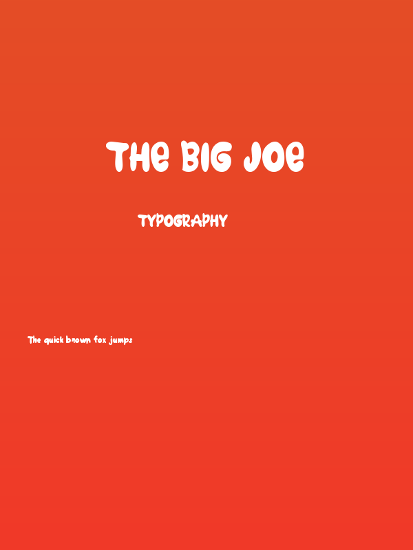 The Big Joe Poster