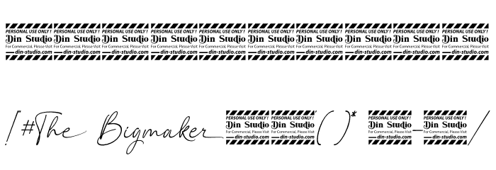The Bigmaker personal Font OTHER CHARS