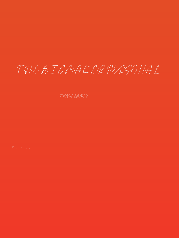 The Bigmaker personal Poster