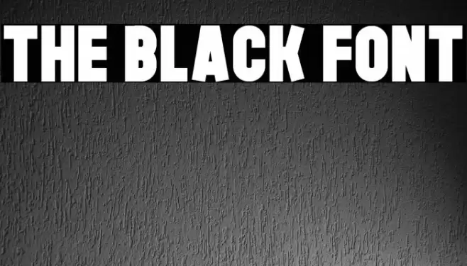 The Black Font Font examples