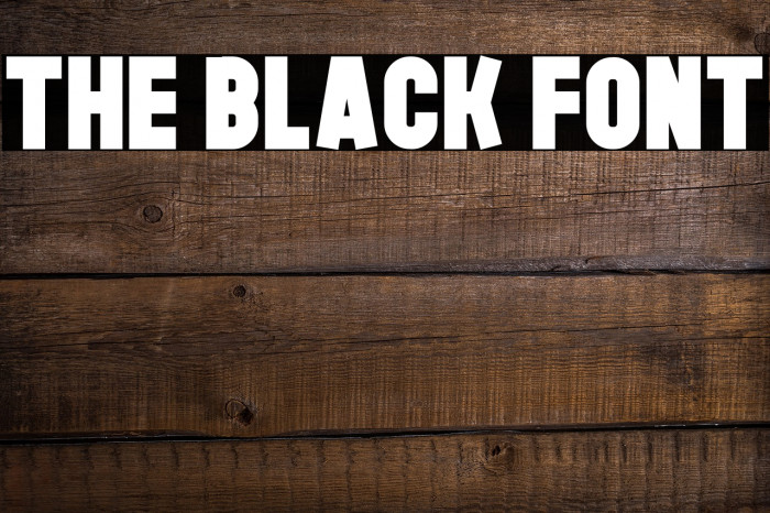 The Black Font フォント examples