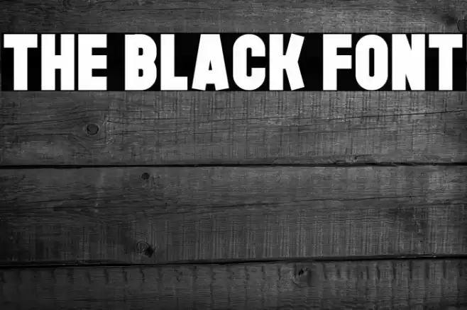 The Black Font Font examples