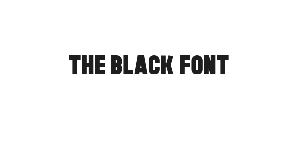 The Black Font Logo