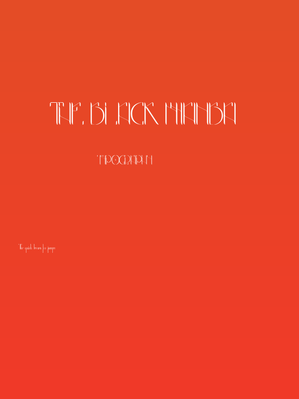 The Black Manba Poster