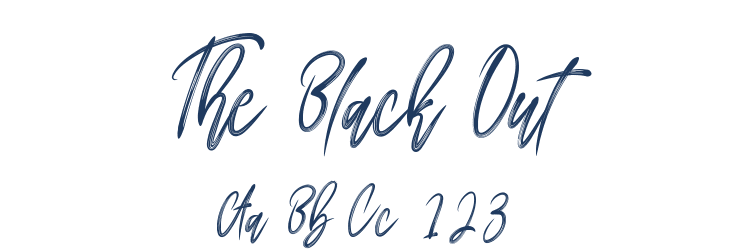 The Black Out Font Preview