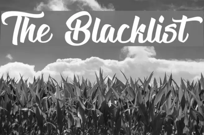 The Blacklist Font examples
