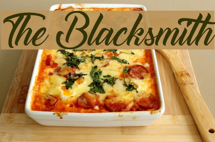 The Blacksmith Font examples