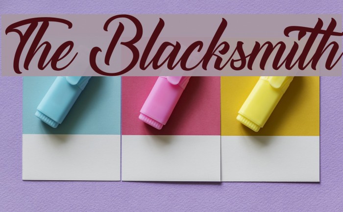 The Blacksmith Font examples