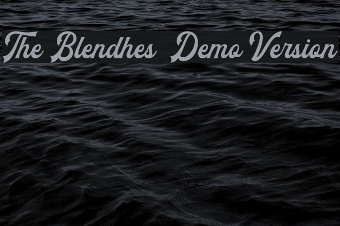 The Blendhes - Demo Version Font examples