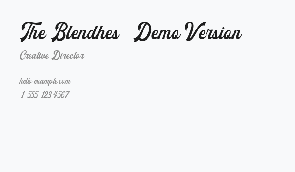 The Blendhes - Demo Version Business Card