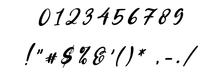 The Blester Italic Font OTHER CHARS