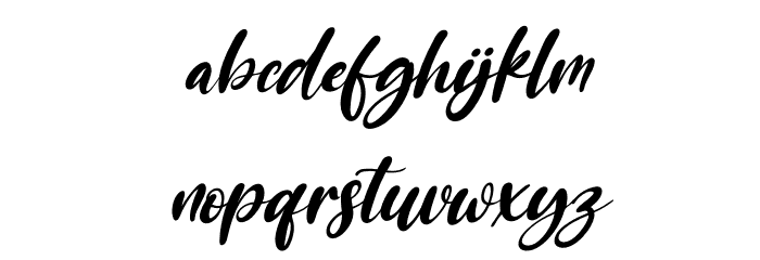 The Blester Italic Font LOWERCASE
