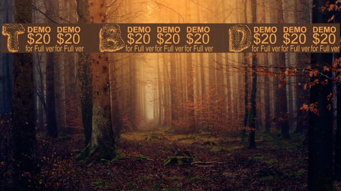The Blob Demo Font examples