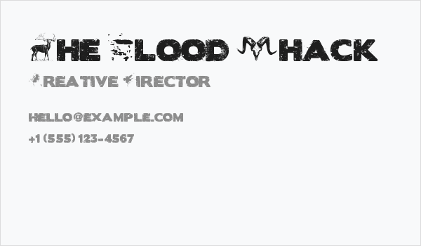 The Blood Shack Business Card