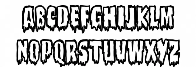 The Bloody Butcher Schriftart Kleinbuchstaben