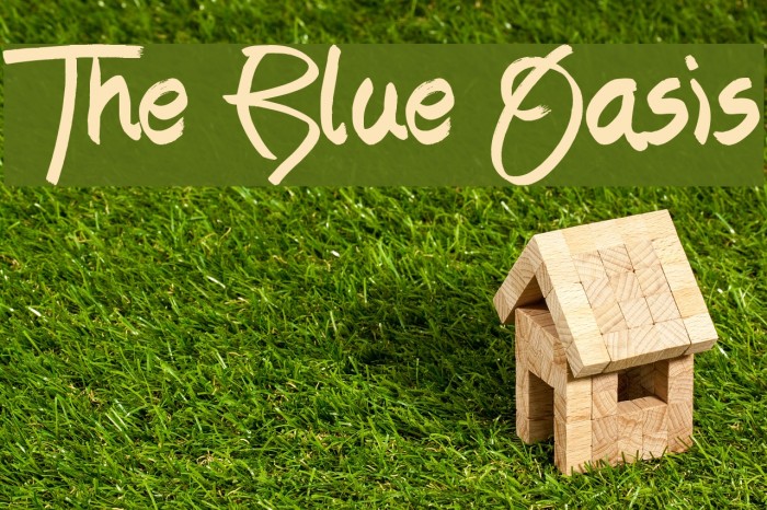 The Blue Oasis Font examples