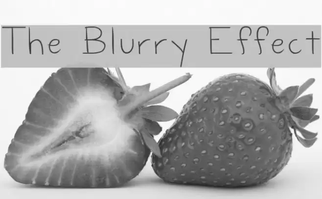 The Blurry Effect Font examples