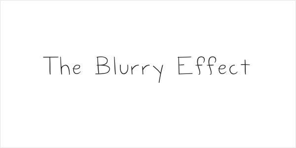 The Blurry Effect Logo