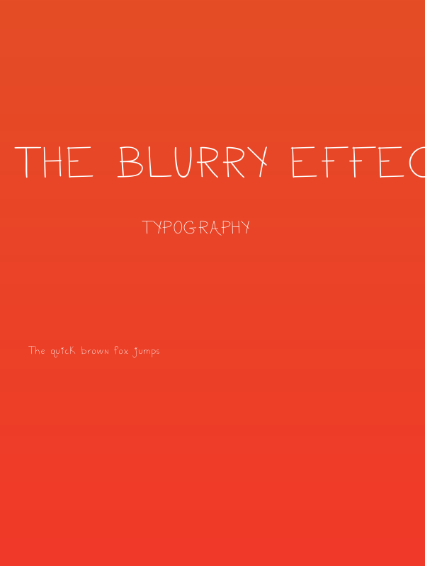 The Blurry Effect Poster