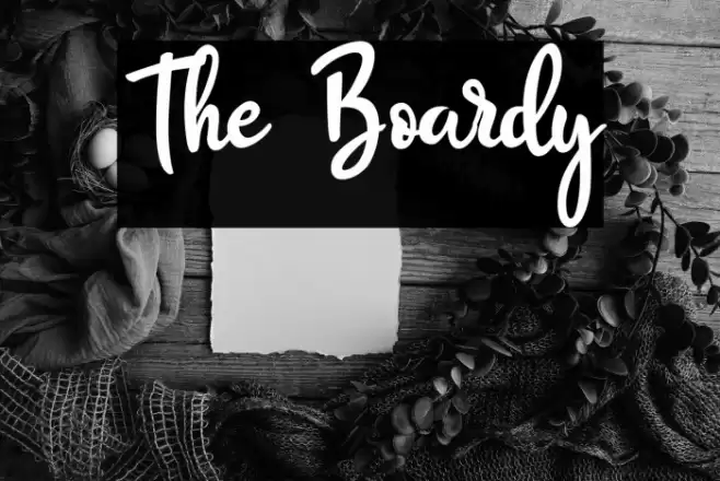 The Boardy Font examples