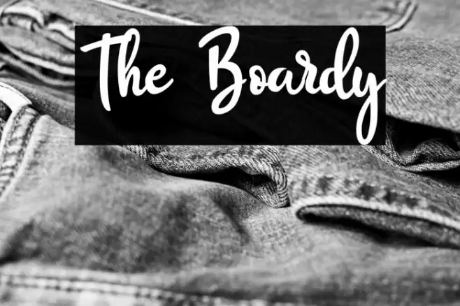 The Boardy Font examples