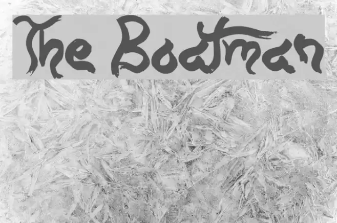 The Boatman Font examples