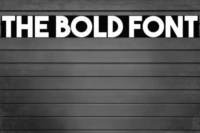 The Bold Font Font examples
