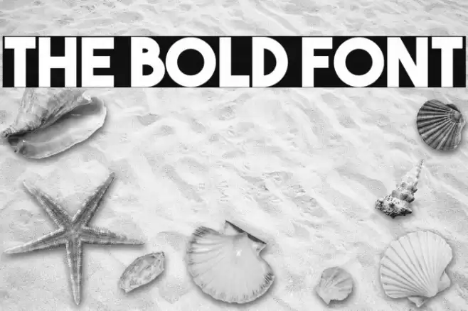 The Bold Font Font examples