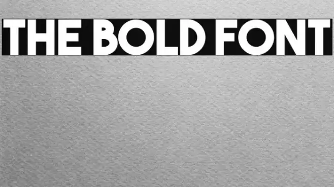 The Bold Font Font examples